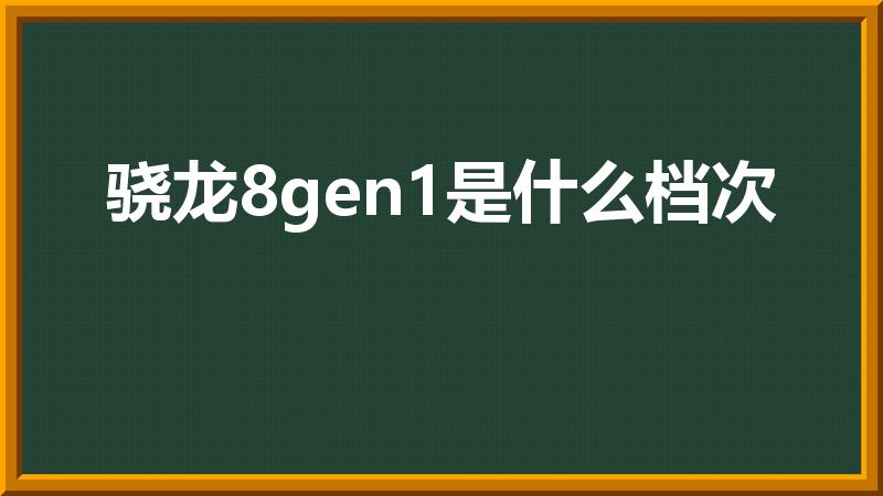 骁龙8gen1是什么档次（骁龙8+gen1处理器怎么样）
