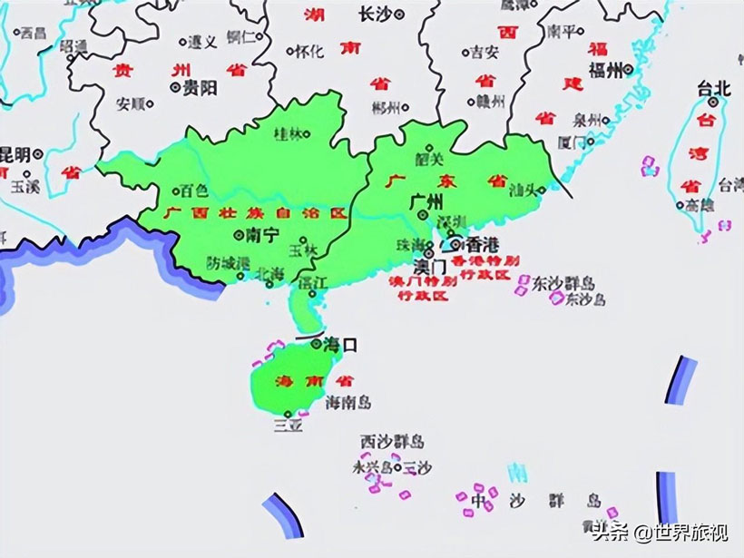 华南地区包括哪几个省(华南5省在历史上属于同一个地方)